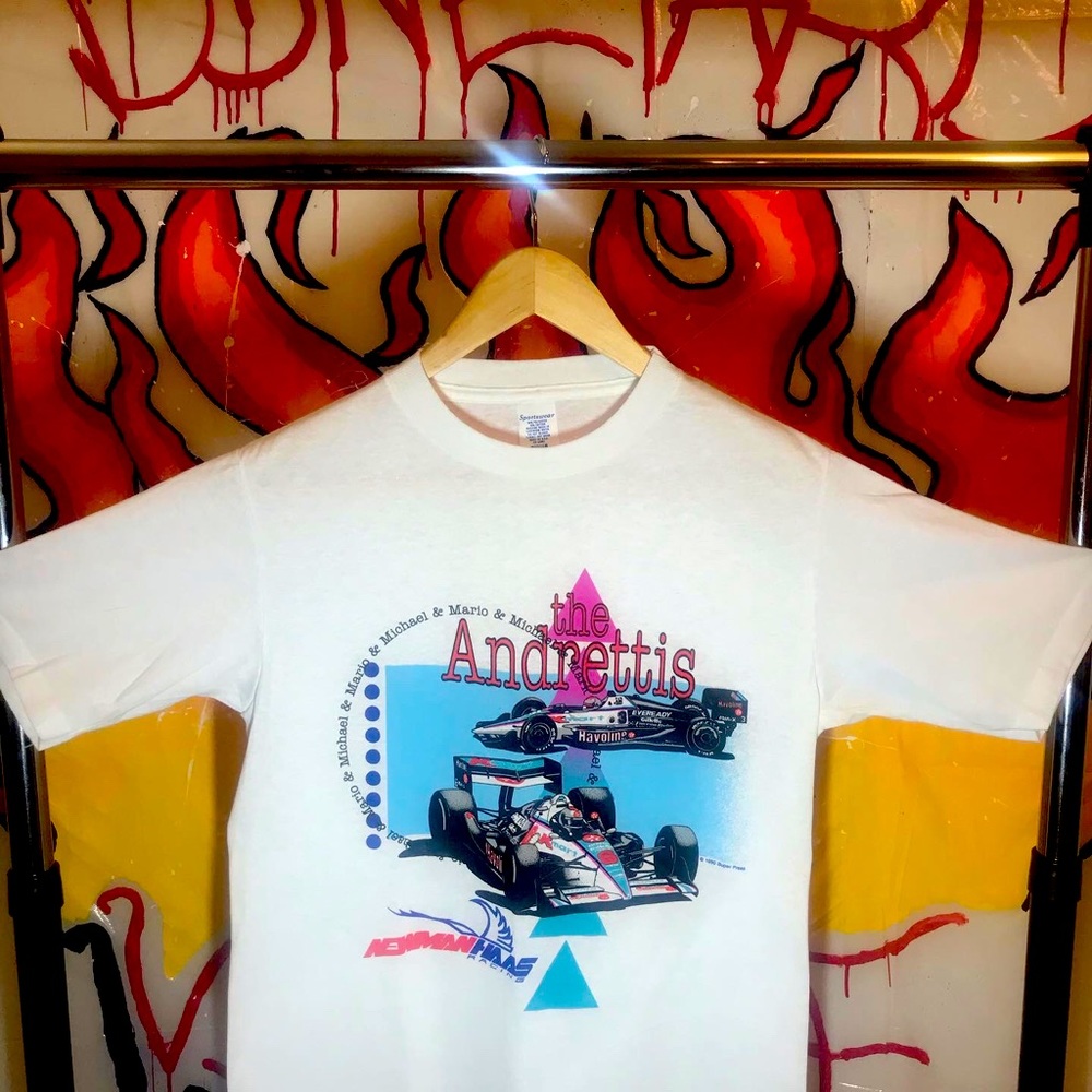 Vintage ‘90 Mario and Michael Andretti tee